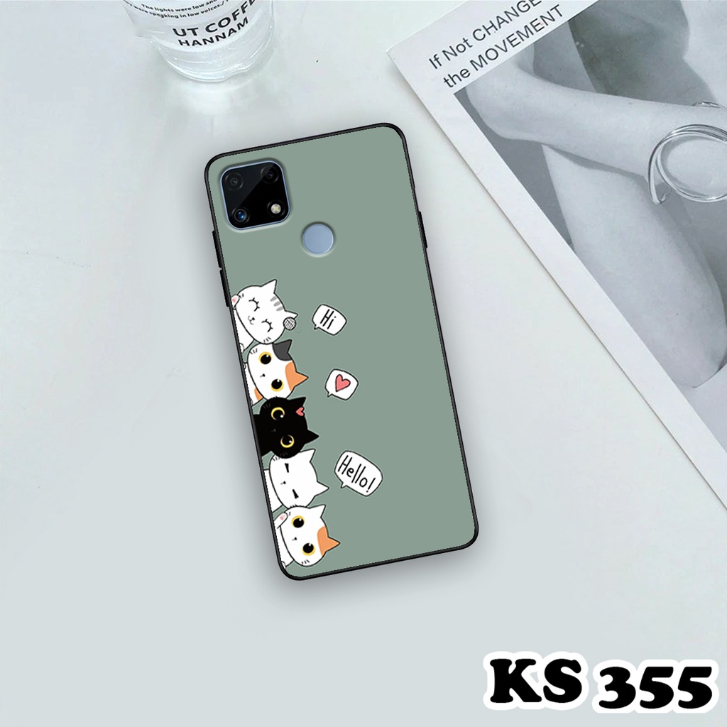 Ốp lưng Oppo Realme C25 - Realme C25y - Realme C25s - Ốp Oppo in hình Cat&amp;Bear đáng yêu - Chất liệu TPU siêu bền