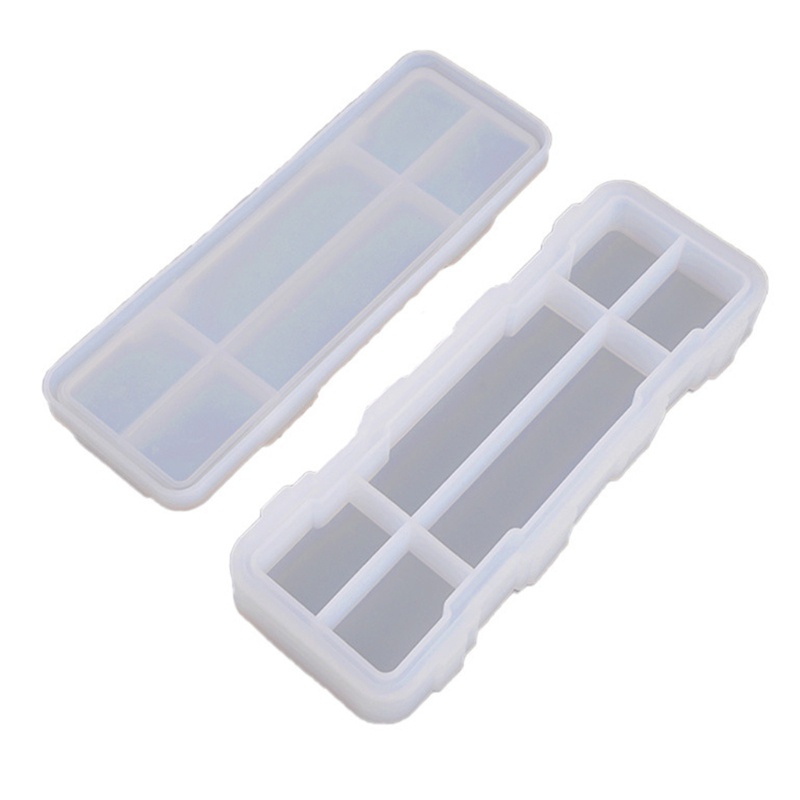 Khuôn Silicone Làm Hộp Đựng Bút Chì Hình Vuông Nhỏ Diy