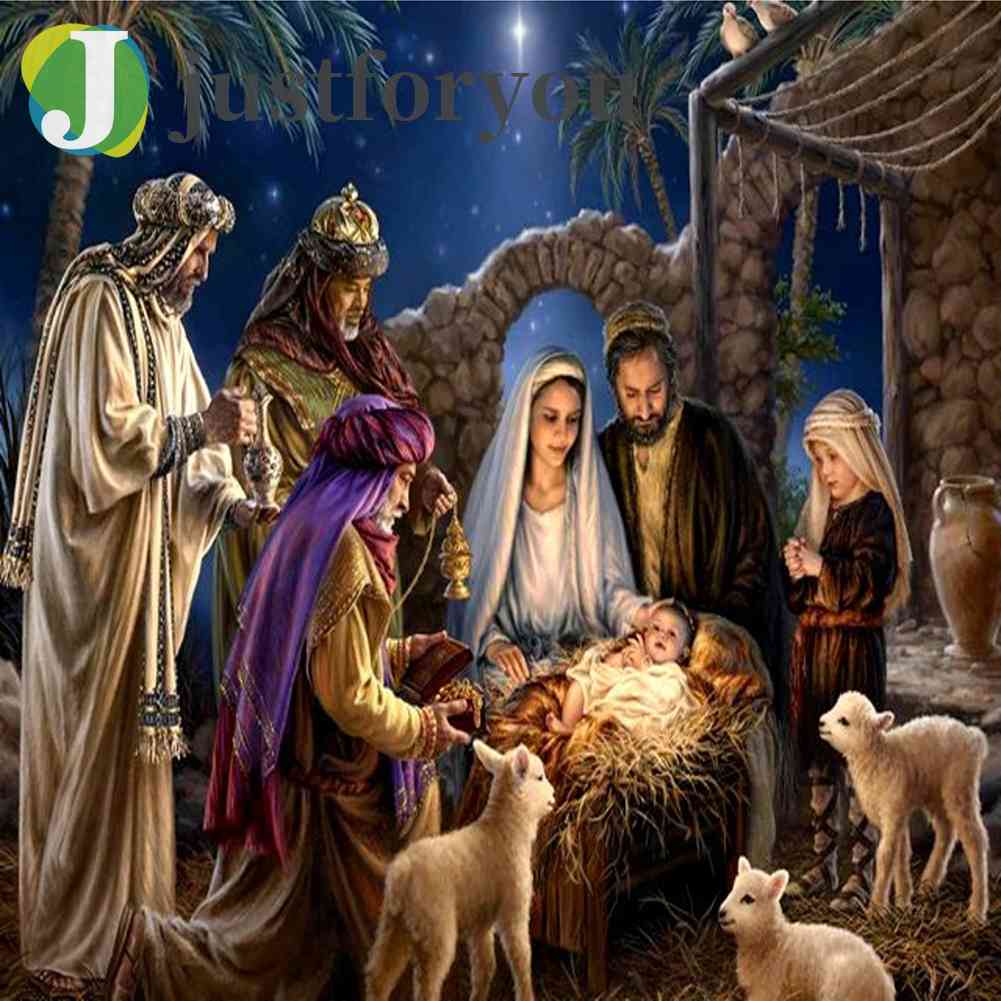 Bộ Tranh Đính Đá 5D Tự Làm Toàn Diện Họa Tiết Chúa Jesus