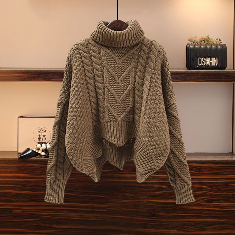 Bộ Áo Sweater Dáng Ôm Phối Chân Váy Lưng Cao Thời Trang Mùa Đông 2022 Plus Size Cho Nữ