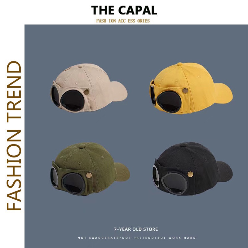 THE CAPAL Mũ Lưỡi Trai Kèm Kính Mát Tai Mèo Thời Trang Cho Gia Đình