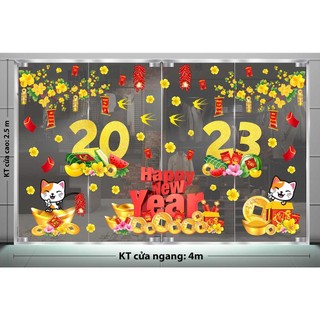 Decal trang trí tết 2023 combo số 99