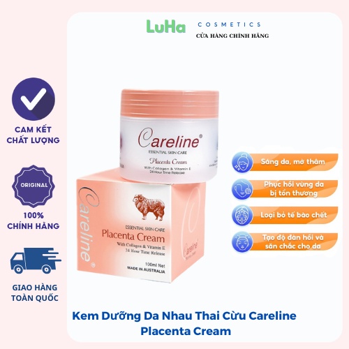 Kem Dưỡng Da Nh.au thai Cừu Careline  Placenta Cream 100g, nuôi dưỡng làn da khỏe mạnh giúp da mềm mịn, tăng cường độ ẩm