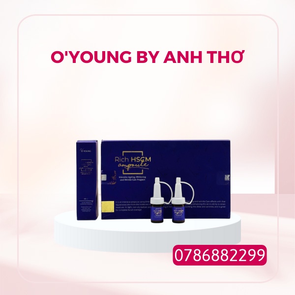 TẾ BÀO GỐC OYOUNG RICH HSCM AMPOULE TRẺ HÓA - CẢI THIỆN NẾP NHĂN - TRẮNG DA TẶNG ESSENCE