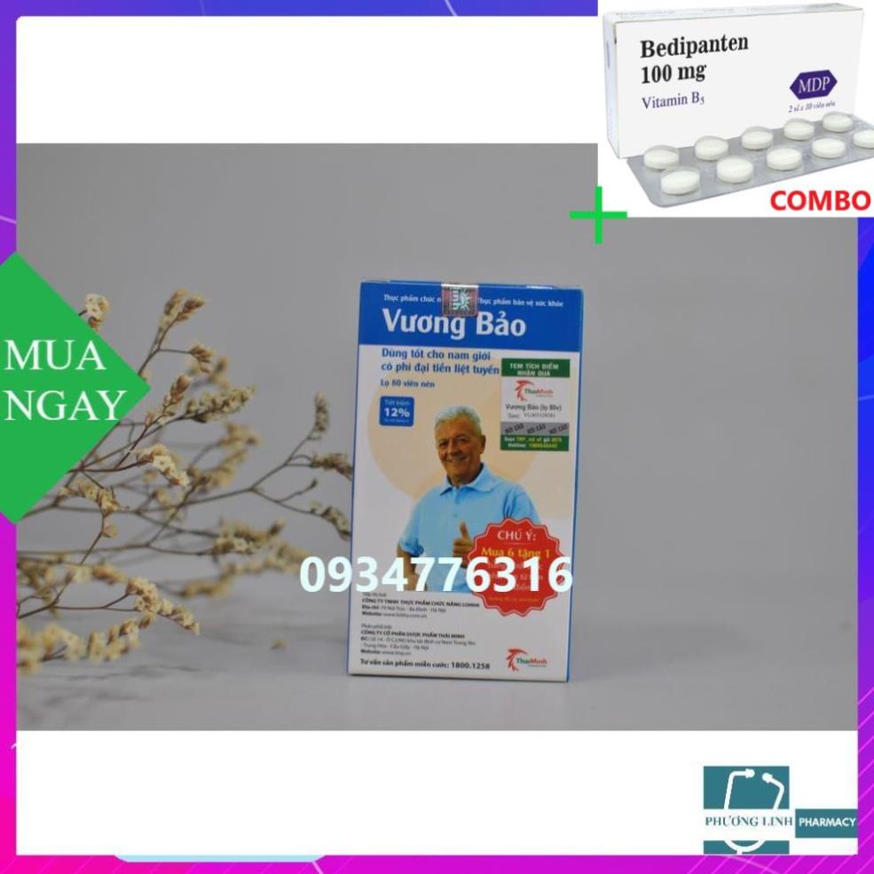 Combo Bedipanten 100mg +  VƯƠNG BẢO HỖ TRỢ U TIỀN LIỆT TUYẾN