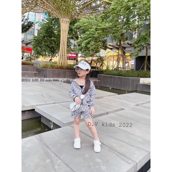 Set đi ỏ 3 chi tiết mũ liền cho bé gái