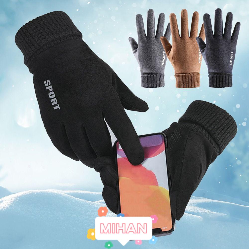 Găng Tay Da Lộn Giữ Ấm Mùa Đông MIHAN1 Cho Nam