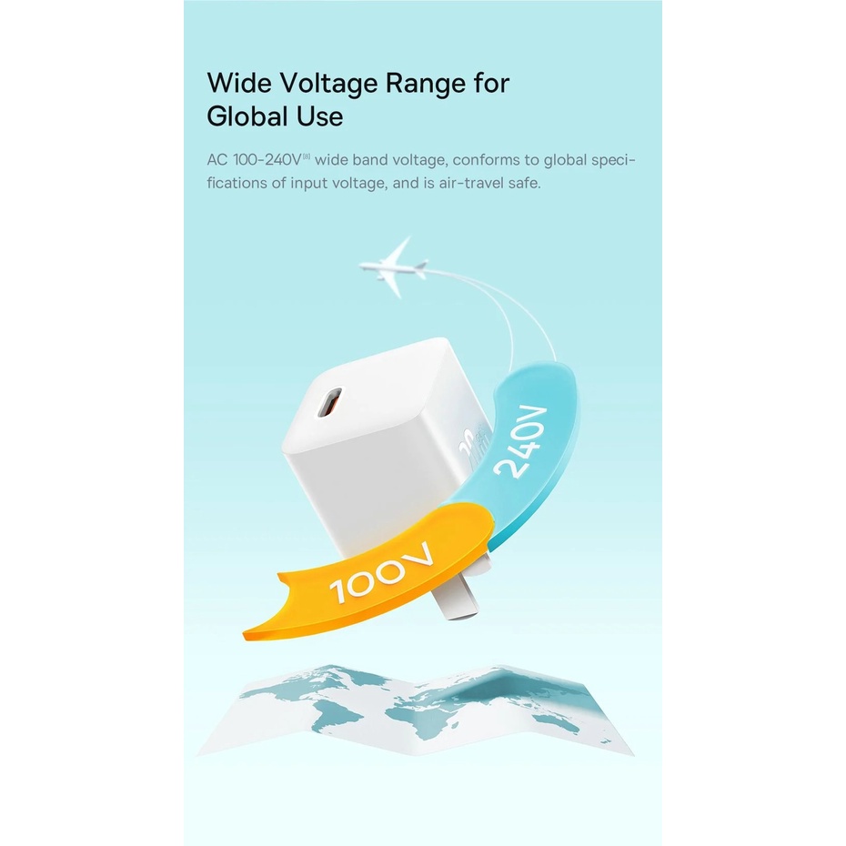 Cóc Sạc Nhanh 20W Baseus GaN5 Fast Charger 1 cổng sạc