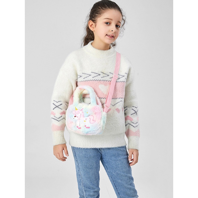 Túi Đeo Vai Hình Kỳ Lân Hoạt Hình Xinh Xắn