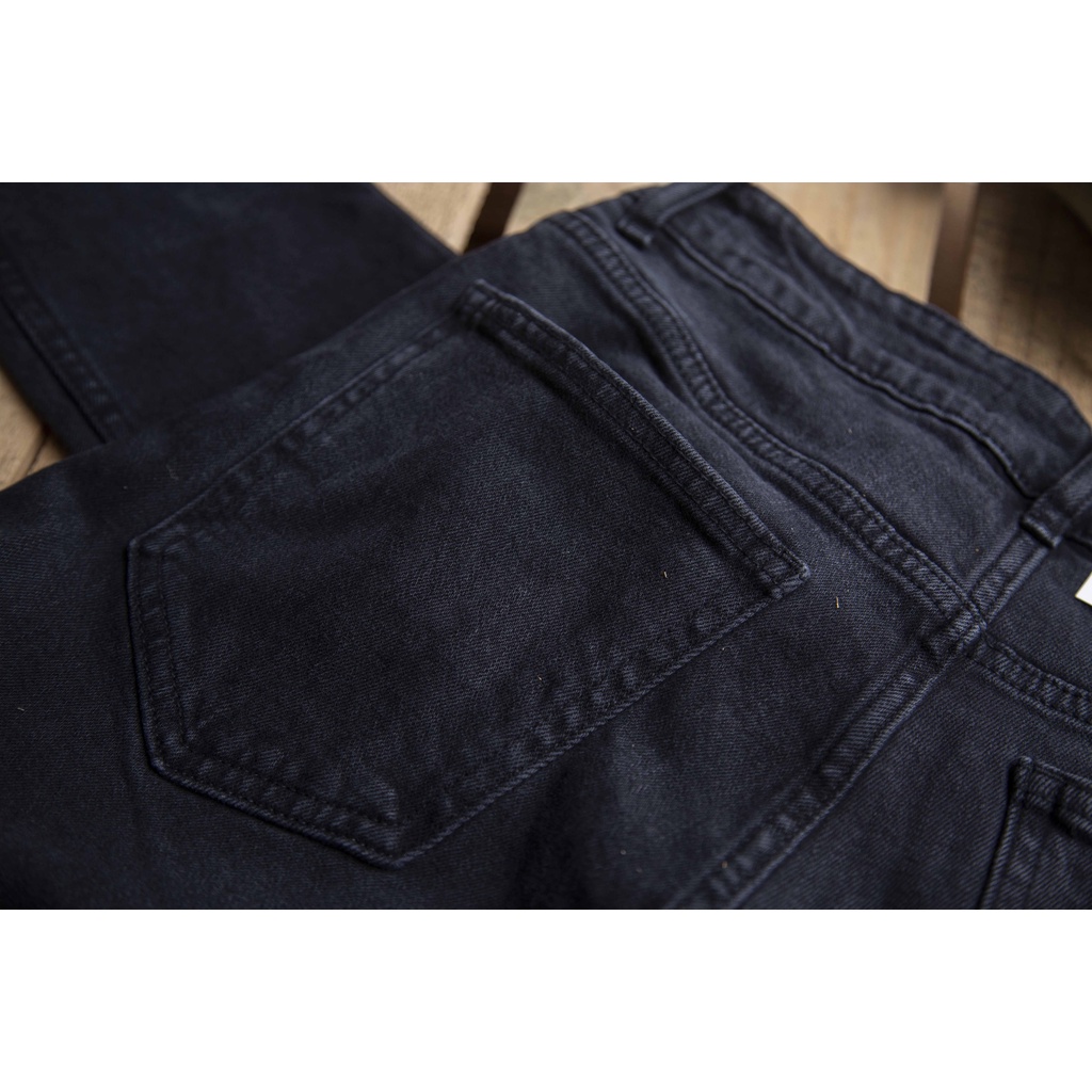 Quần jean nam màu xám đen rách gối chất co giãn from slimfit thương hiệu LAB - QJLAB221016