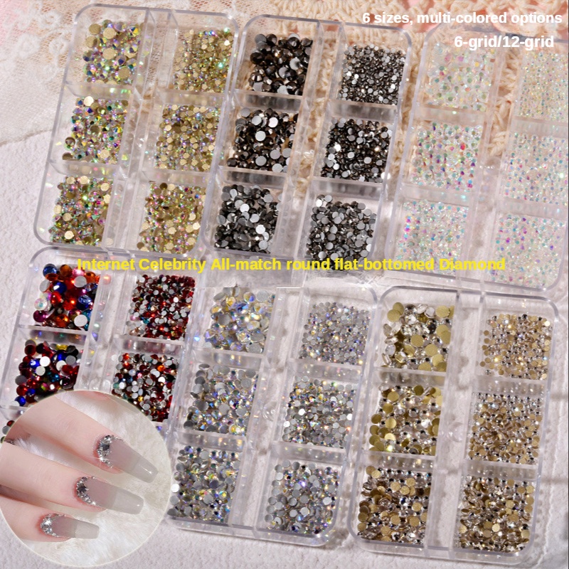 Bộ Đá Nhiều Màu Sắc Dùng Trang Trí Móng Tay DIY