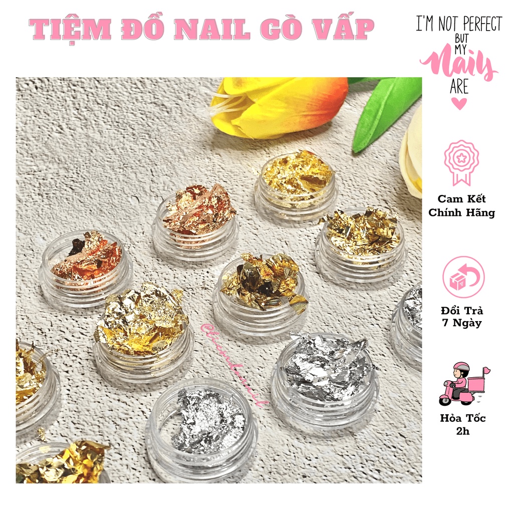 Set Giấy Bạc Vụn Trang Trí Móng 12 Ô