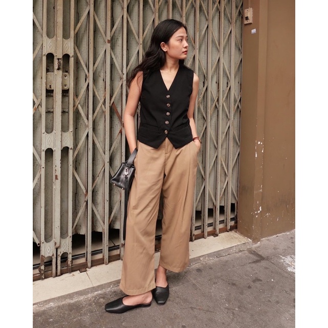 DE PLAGE - QUẦN PLEATED KAKI