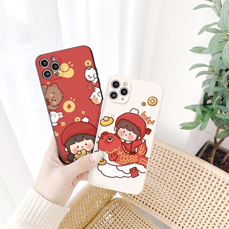 Ốp điện thoại iphone tiền tài ốp vuông bảo vệ cam 6/6splus/7/7plus/8/8plus/x/xr/xs/11/12/13/14/pro/max/plus/promax