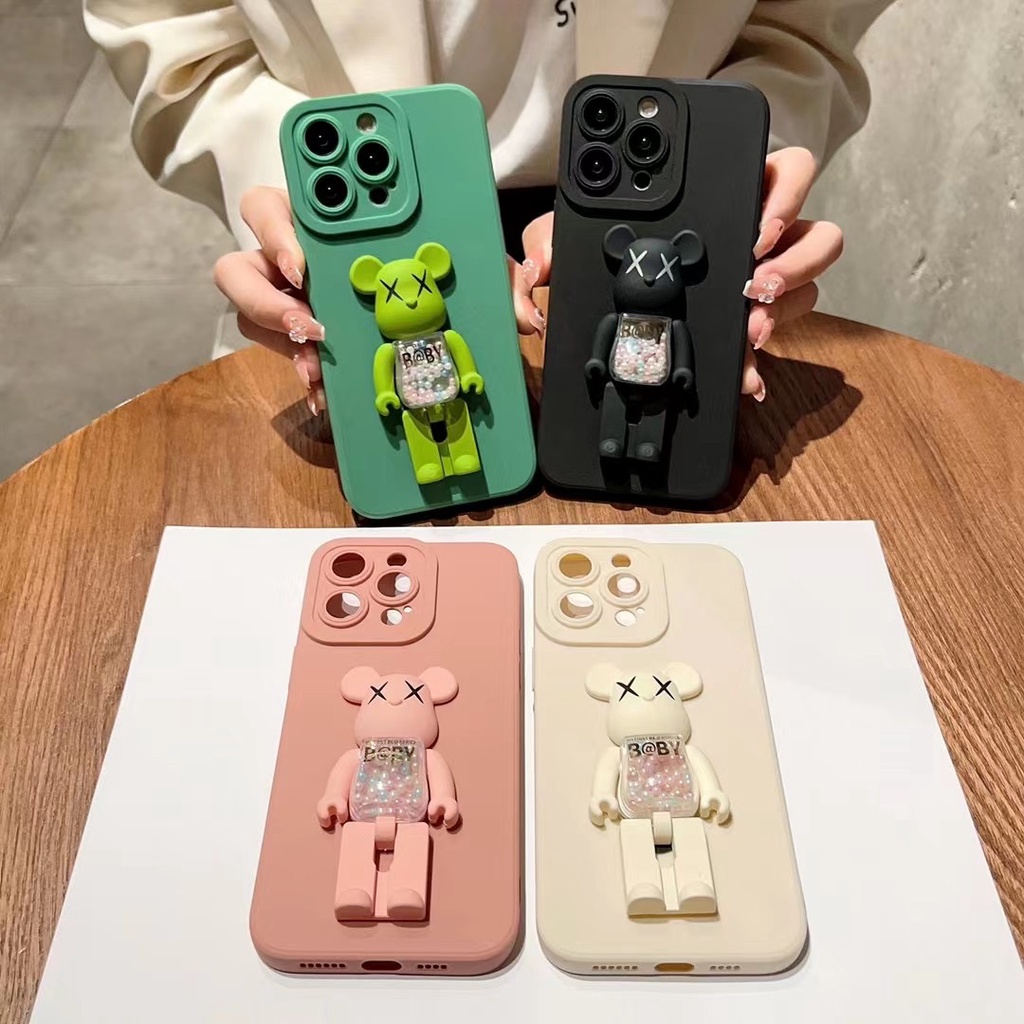 Ốp Điện Thoại Có Giá Đỡ Hình Gấu Hoạt Hình 3d Cho Iphone 14 pro max 12 pro max 11 pro max 13promax 14 pro 14 plus