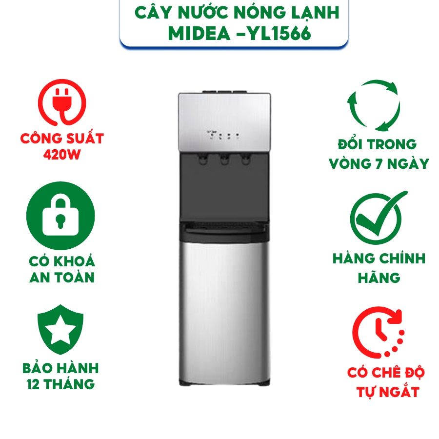 Cây nước nóng lạnh MIDEA YL1566 - Hàng chính hãng - Bảo hành 12 tháng
