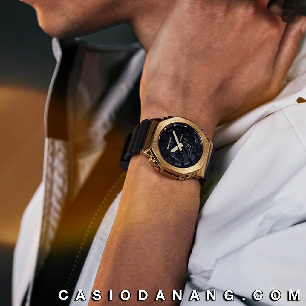 Đồng hồ nam dây nhựa Casio G-Shock chính hãng GM-2100G-1A9DR (44mm)