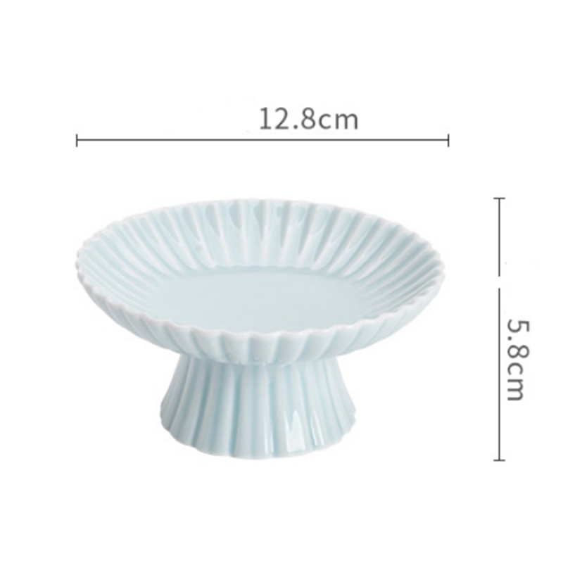 Đĩa Đựng Bánh / Trà / Trái Cây Bằng Sứ Kèm Giá Đỡ Kiểu Retro Tiện Dụng