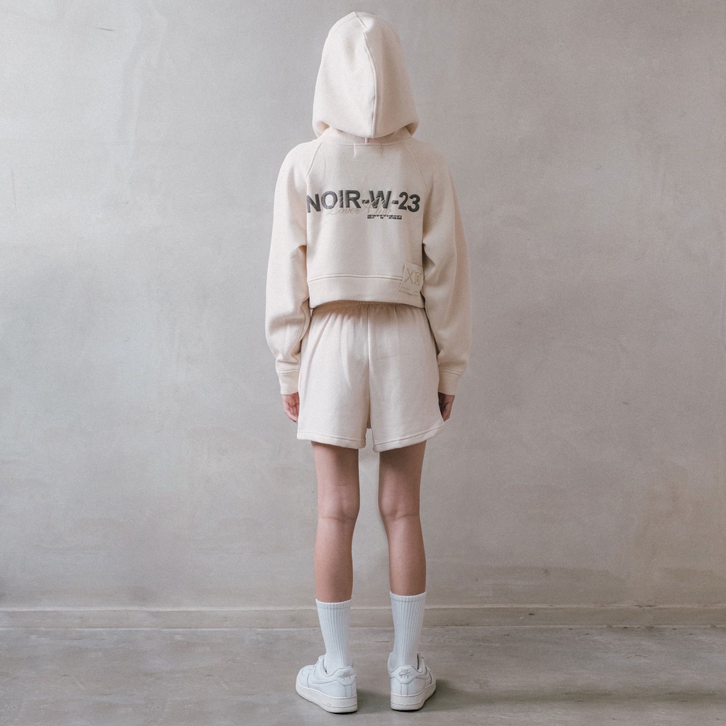 Áo khoác hoodie nữ cotton đa dụng phom croptop - LOVERCLUB HOODIE CROPTOP - The Noir