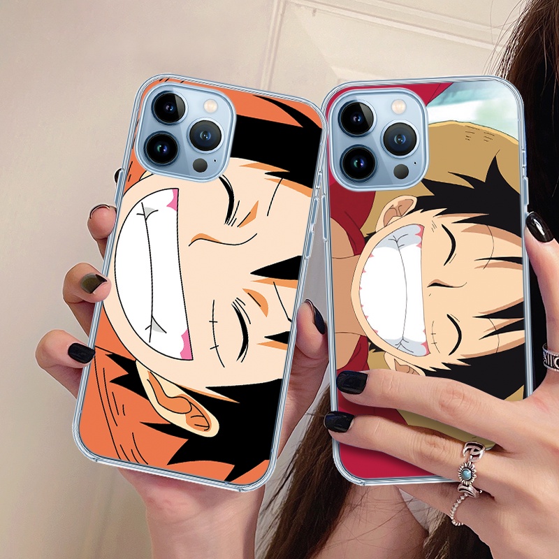 Ốp Điện Thoại TPU Mềm Trong Suốt In Hình Anime One Piece Cho iPhone 7 8 Plus 13 mini XR X XS Max SE 2022