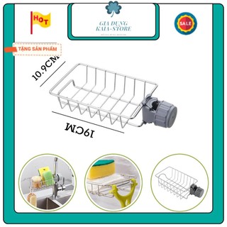Giá để đồ rửa bát cài vòi bằng inox cao cấp chống han gỉ, Kệ để đồ rửa chén treo vòi thông minh tiện dụng