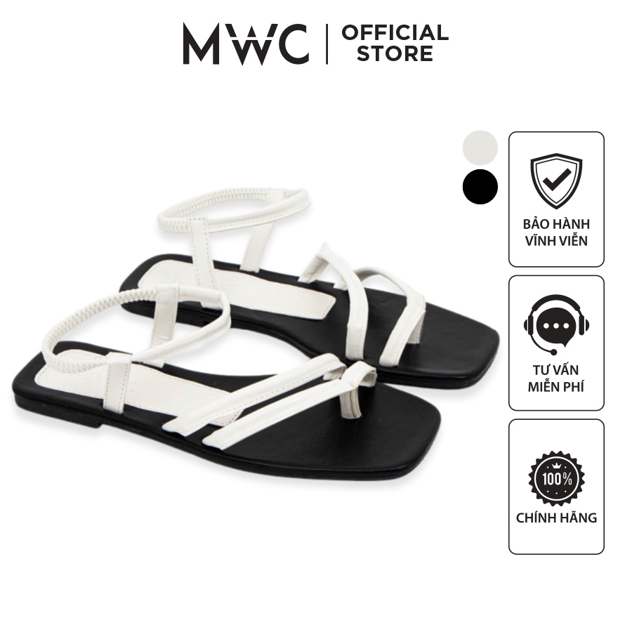 Giày MWC 2901 - Giày Sandal Đế Bệt, Giày Sandal Quai Mảnh Xỏ Ngón Đế Bệt Thời Trang