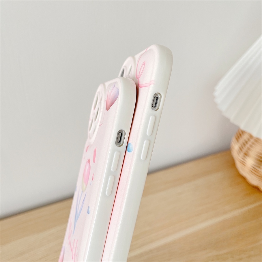 Ốp Điện Thoại Hình Hoa Tulip Có Đệm Khí Chống Rơi Cho Iphone6 6splus 7 7plus 8 8plus XR x xs 12 11 pro max plus 13 promax-5008