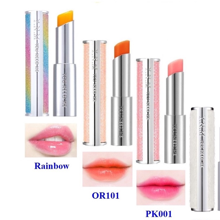 (Mẫu mới 2022)Son Dưỡng Mềm Môi Mờ Thâm Đổi Màu YNM Rainbow Honey Lip Balm Hàn Quốc