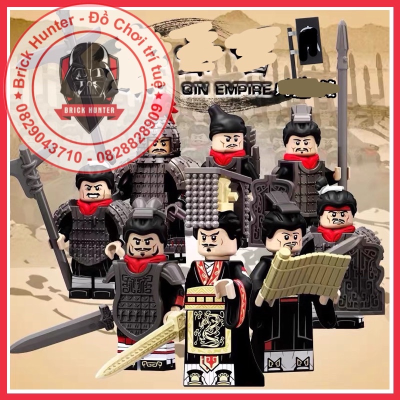 Mô hình lắp ráp Koruit KT 1088 Minifigures đế chế nhà Tần vua Tần Thủy Hoàng và quan binh QinDynasty