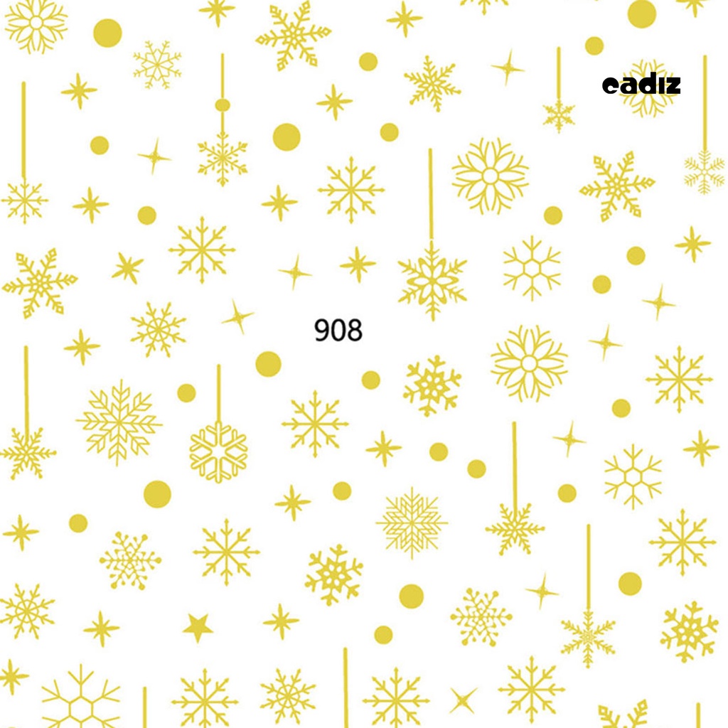 Miếng Dán Trang Trí Móng Tay Không Phai Siêu Mỏng Họa Tiết Giáng Sinh