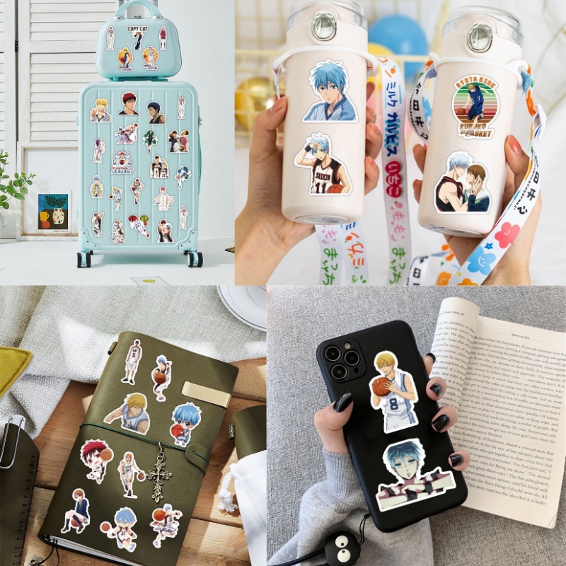 50 Miếng Dán Anime Kuroko No Basket Cho Chai Nước Hydro Bottles Bóng Rổ Cho Thanh Thiếu Niên