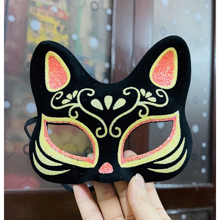 Mặt nạ cáo nửa mặt hoá trang cosplay / mặt nạ hoá trang haloween