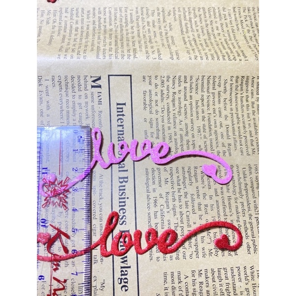 Chữ LOVE xốp kim tuyến 1gói/10 chữ