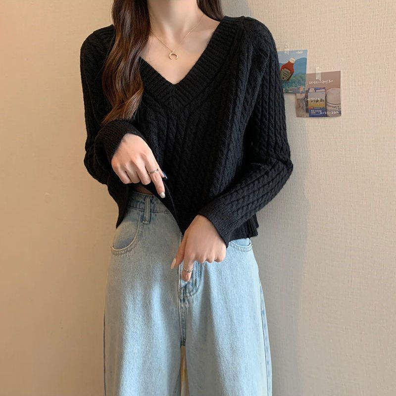 Áo Khoác cardigan Dệt Kim Cổ Chữ V Dáng Rộng Thời Trang Thu Đông Dành Cho Nữ