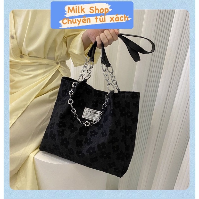 Tui Tote Công Sở Để Vừa Tờ A4 Phù Hợp Đi Chơi Đi Học Đi làm Phong Cách Trẻ Trung Năng Động - Milk Milk Shop