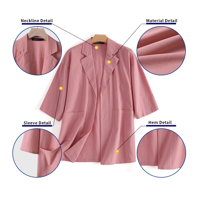 ZANZEA Áo Khoác Blazer Tay Lỡ 3 / 4 Thời Trang Cho Nữ