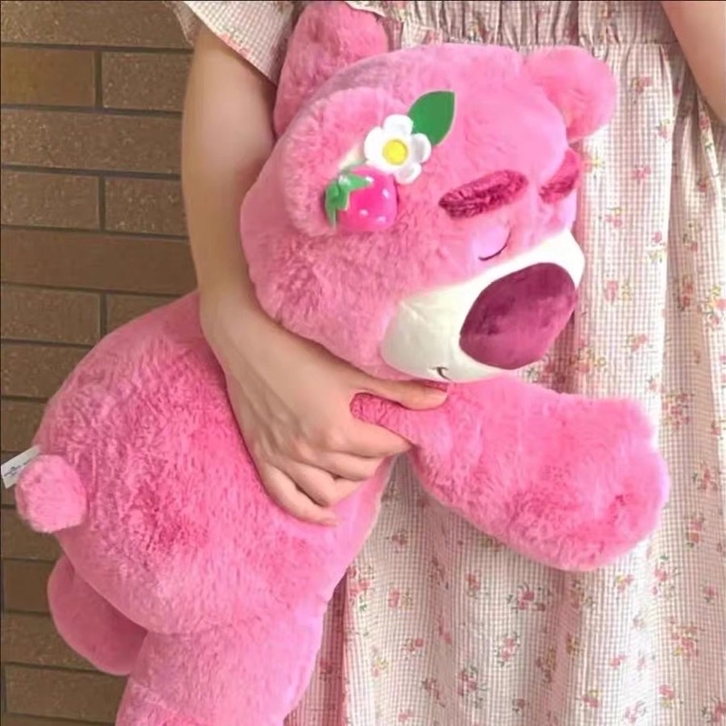 Gấu dâu Lotso lông mịn cao cấp loại 1 ôm ngủ dễ thương cho bé thú nhồi bông quà tặng