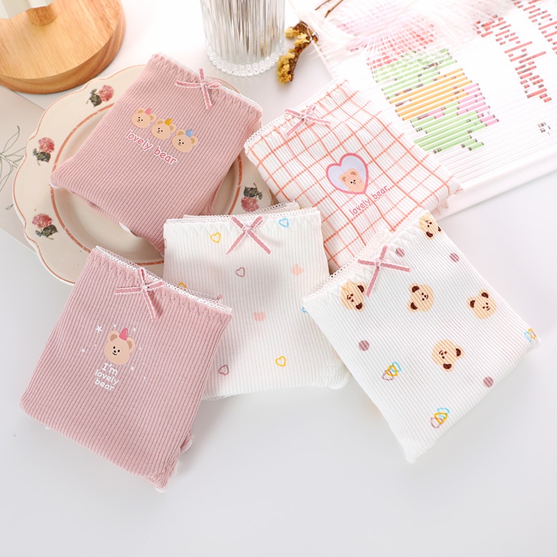 Quần Lót Cotton Họa Tiết Hoạt Hình Xinh Xắn Dành Cho Nữ