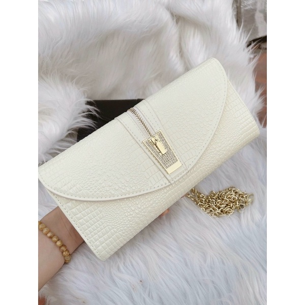 Cluth ví cầm tay nadili vân rắn sang chảnh Rosabeli