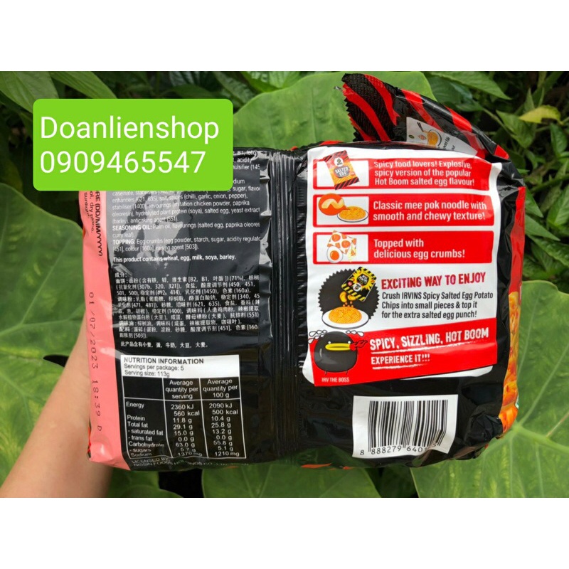 NISSIN - IRVINS SALTED EGG FLAVOUR MÌ TRỘN TRỨNG MUỐI ĂN LIỀN 113g