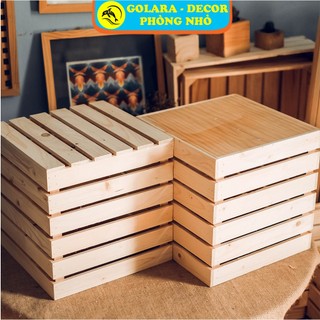 Thùng gỗ pallet - hộp gỗ pallet giá rẻ - pallet craft - hộp vuông nhiều kích thước