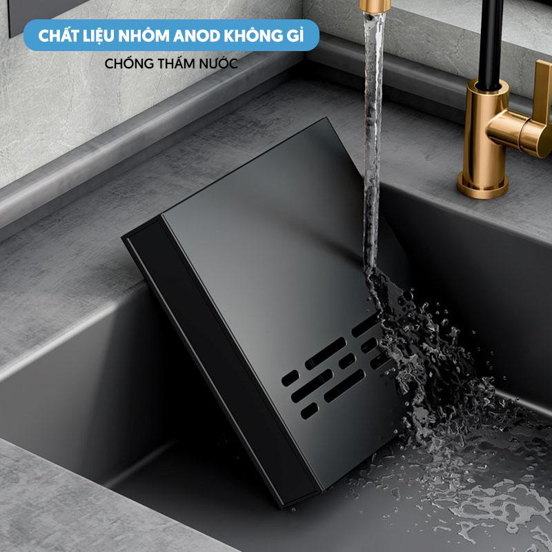 Giá để dao, kệ mán dao nhà bếp treo tường Nhôm Anod không rỉ SQ-6217