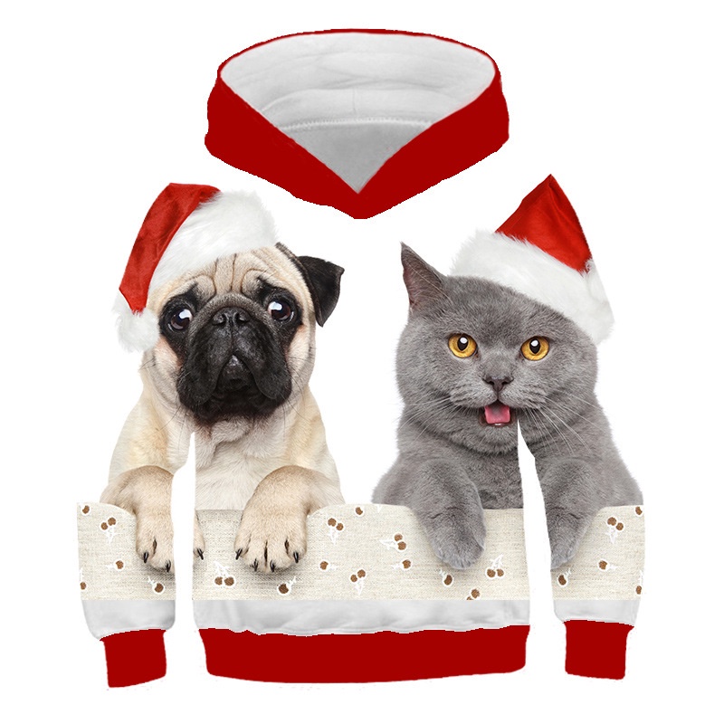 Áo Hoodie In Họa Tiết Giáng Sinh 3D Dễ Thương Thời Trang Mùa Thu 2022 Cho Bé Trai Và Gái