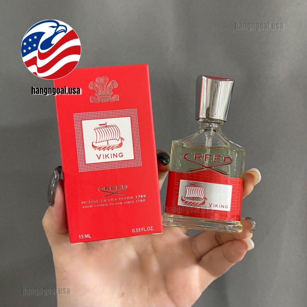 Nước hoa creed viking 15ml màu đỏ mini - [ Hàng ngoại┊ 𝓤𝓢𝓐 ]