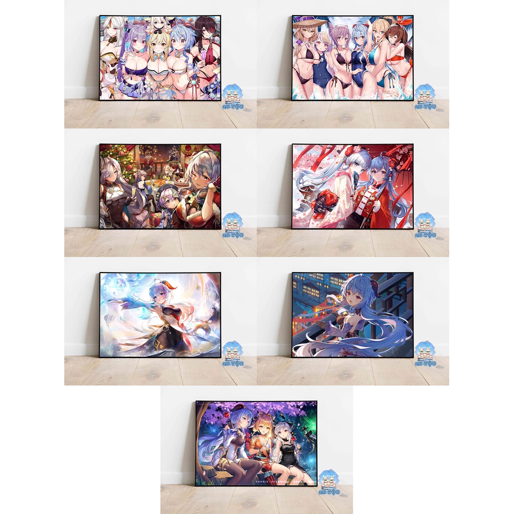 Poster A3 Chất Lượng Chuẩn Ganyu (19) Game Genshin Impact - 2D Tộc Shop