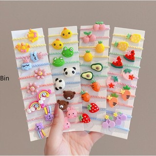 Set 10 Dây Thun Cột Tóc Co Giãn Cho Bé Gái