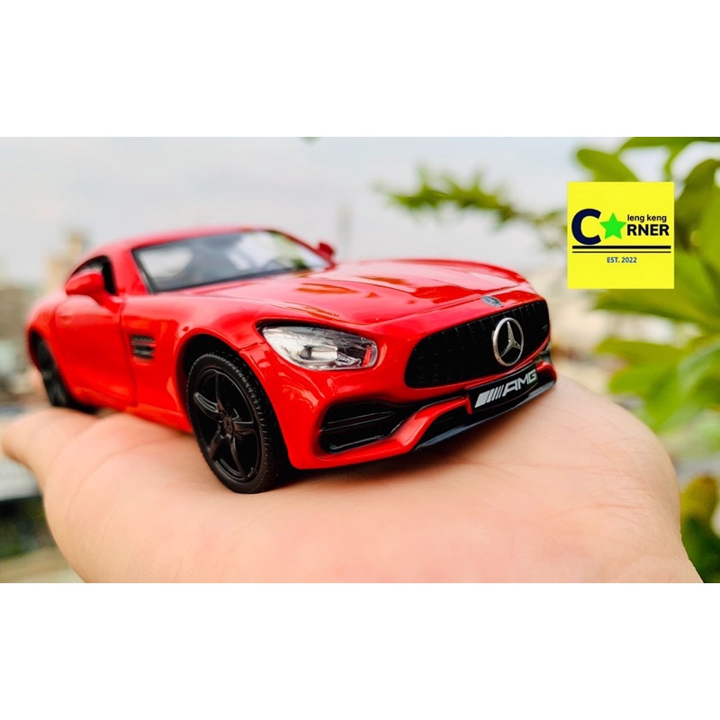 Mô hình ô tô kim loại Mercedes Benz AMG 1:36 mới 100% Full box cửa đóng mở kéo thả