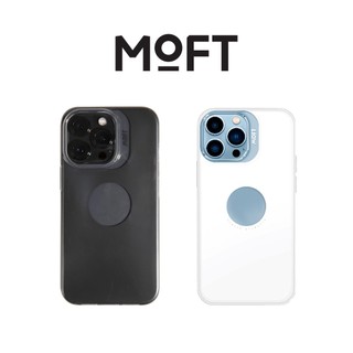 Ốp điện thoại MOFT viền pha lê trong suốt chống sốc màu vàng cho Iphone 13series