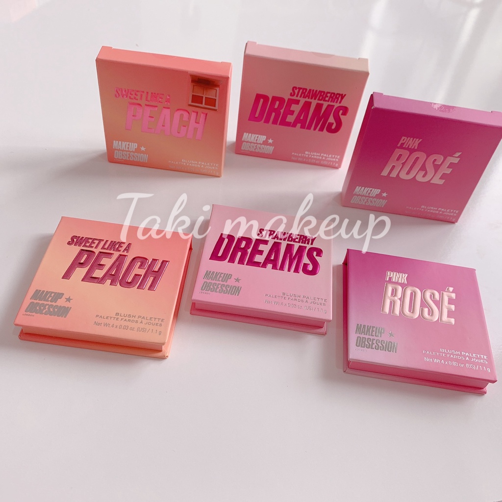 Bảng Phấn Má 4 Ô Revolution Blush Palette Makeup Obsession