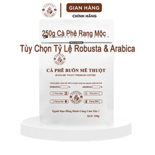 Túi 250g cà phê rang mộc bảo linh coffee đủ thành phần robusta & arabica pha phin, pha máy, nguyên hạt